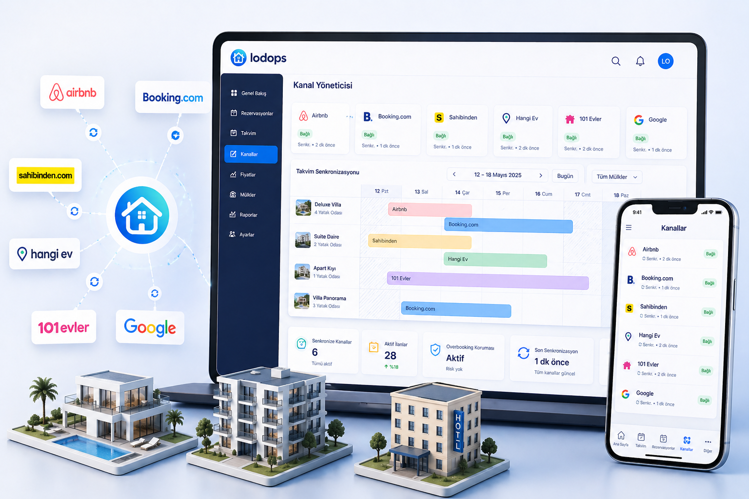 Lodops Kanal Yöneticisi Dashboard Arayüzü